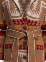 "Rakkì" manteau femme marron laine mérinos coupe regular – Image 3