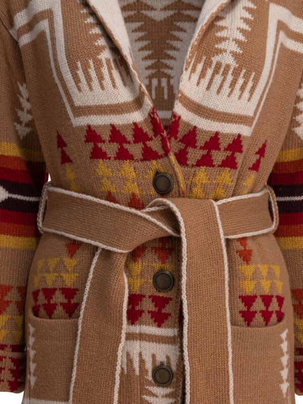 "Rakkì" manteau femme marron laine mérinos coupe regular – Image 3