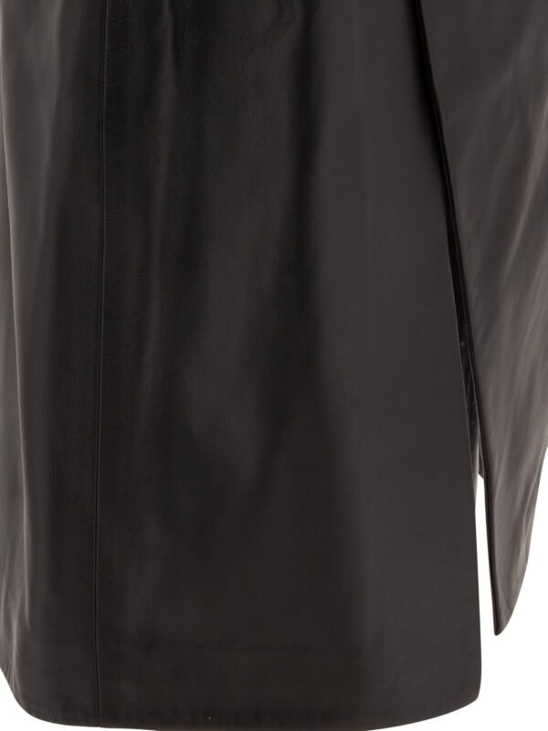 "Loulou Studio" Jupe femme noire en cuir – Image 4