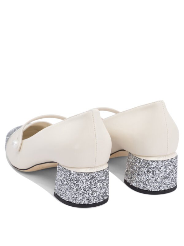 "Jimmy Choo" chaussures à talons femme blanches en cuir – Image 4