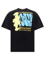"Brain Dead" T-shirt homme noir en coton coupe regular – Image 2
