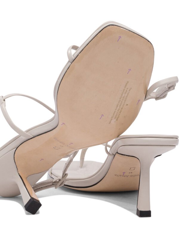 "Studio Amelia" sandales femme blanches en cuir – Image 5