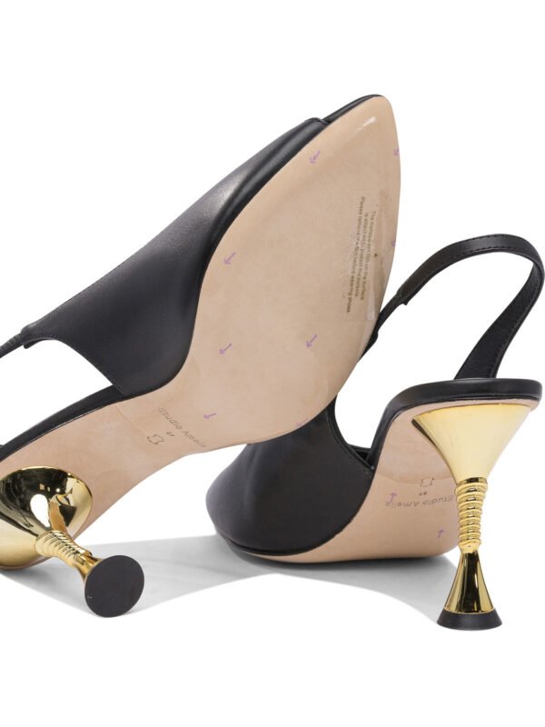"Studio Amelia" chaussures à talons femme noires en cuir – Image 5