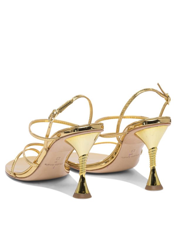 "Studio Amelia" Sandales dorées à talons hauts en cuir pour femme – Image 4