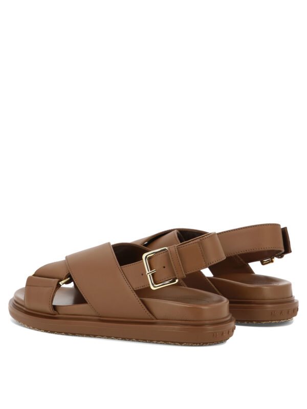 "Marni" sandales femme marron Fussbett en cuir – Image 4