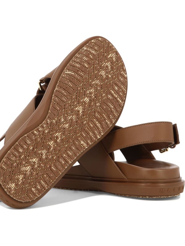 "Marni" sandales femme marron Fussbett en cuir – Image 5