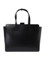 "Hidesins" – Sac à main femme noir en cuir, fabriqué en Italie – Image 3