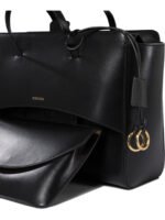 "Hidesins" – Sac à main femme noir en cuir, fabriqué en Italie – Image 4