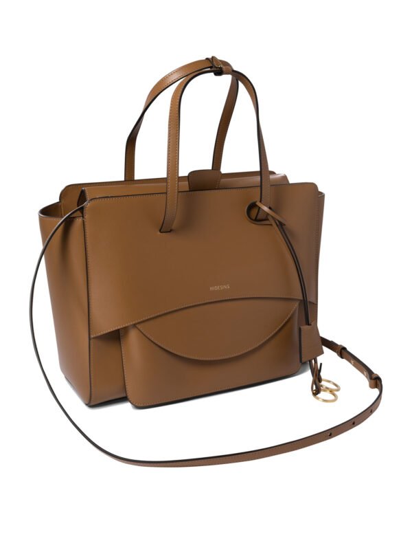 "Hidesins" sac à main femme marron en cuir – Image 2