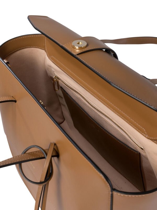 "Hidesins" sac à main femme marron en cuir – Image 5