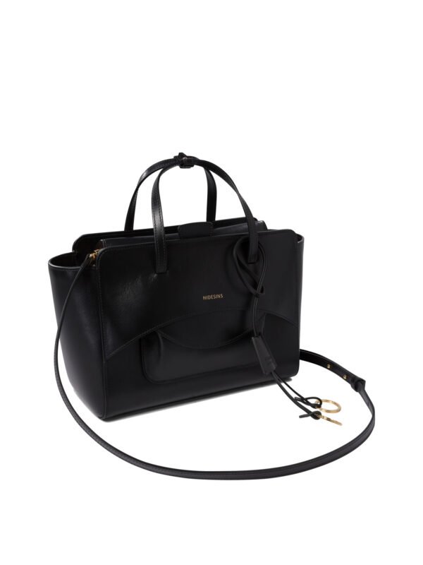 "Hidesins" sac à main femme noir en cuir – Image 2