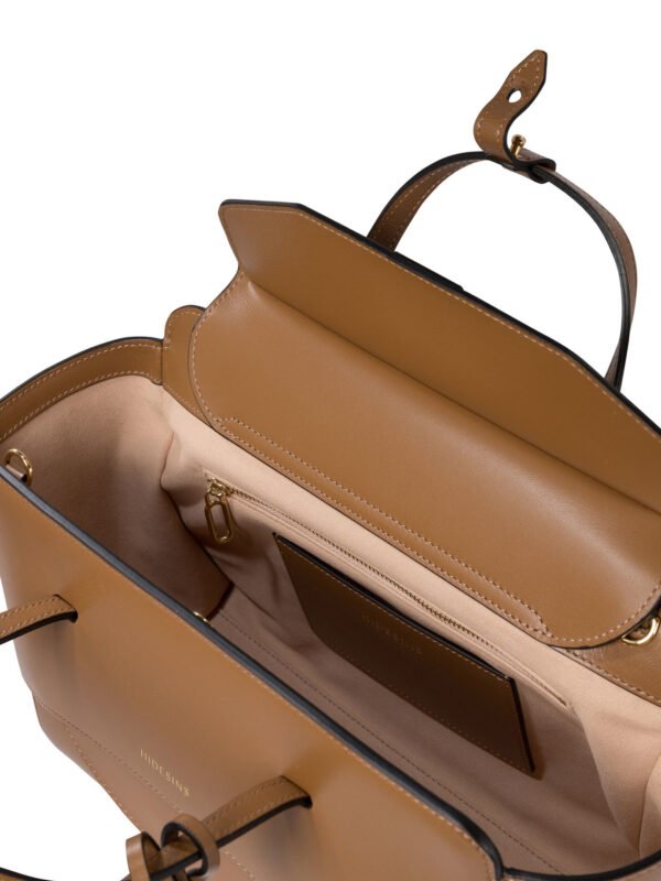 "Hidesins" sac à main femme marron en cuir - Image 5