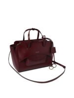"Hidesins" sac à main femme bordeaux en cuir – Image 2