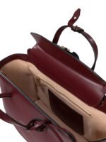"Hidesins" sac à main femme bordeaux en cuir – Image 5