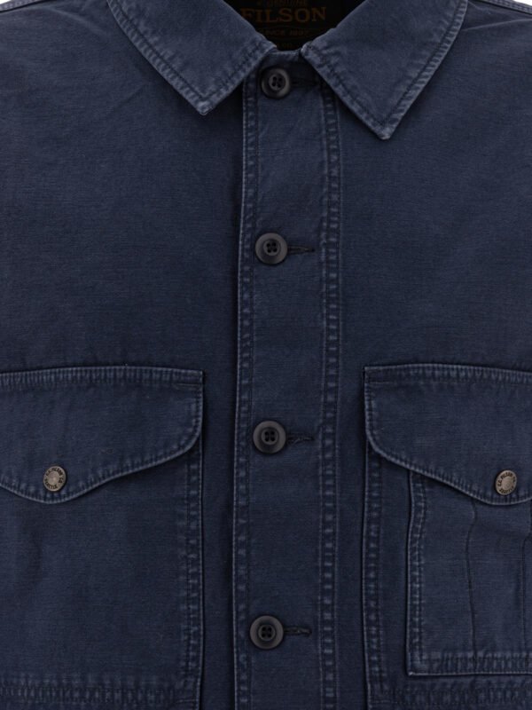 "Filson" Veste homme bleu en coton style regular – Image 3