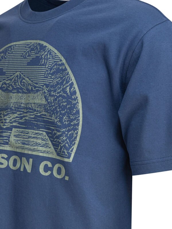 "Filson" t-shirt homme bleu clair en coton coupe regular – Image 4