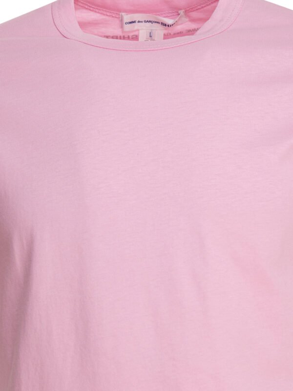 "Comme Des Garçons Shirt" t-shirt rose en coton à manches courtes pour homme - Image 3