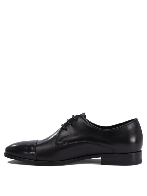 "Fabi" chaussures à lacets derby homme noires en cuir – Image 3