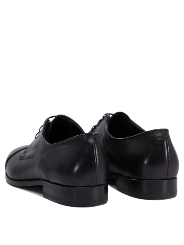 "Fabi" chaussures à lacets derby homme noires en cuir – Image 4