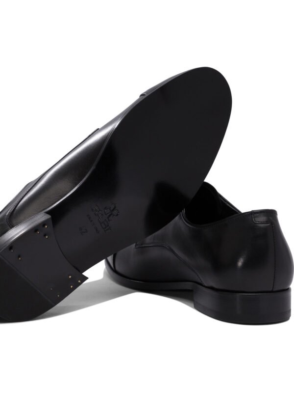 "Fabi" chaussures à lacets derby homme noires en cuir – Image 5