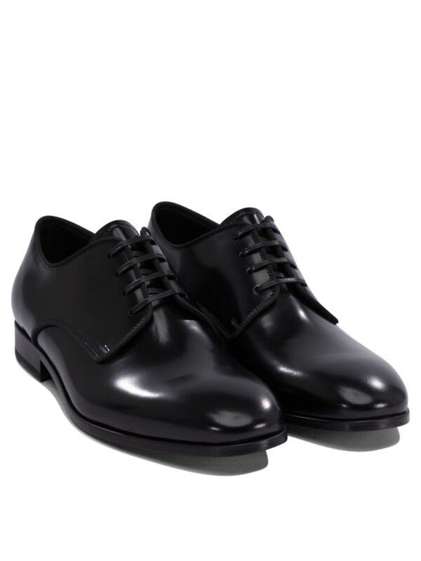 "Fabi" chaussures à lacets derby homme noires en cuir – Image 2