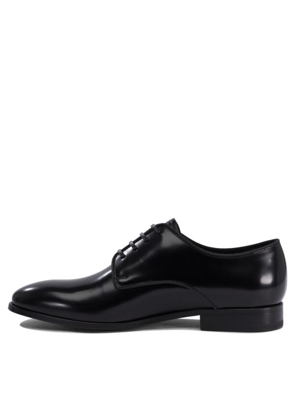 "Fabi" chaussures à lacets derby homme noires en cuir – Image 3