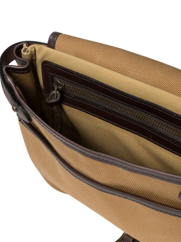"Filson" sac bandoulière femme beige en coton XS Field Bag – Image 5