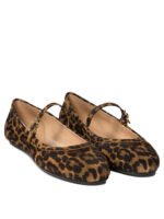 "Gianvito Rossi" ballerines femme marron imprimé léopard Carla en daim – Image 2