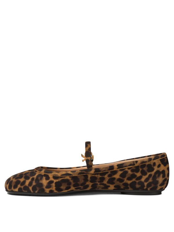 "Gianvito Rossi" ballerines femme marron imprimé léopard Carla en daim – Image 3
