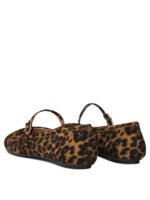 "Gianvito Rossi" ballerines femme marron imprimé léopard Carla en daim – Image 4