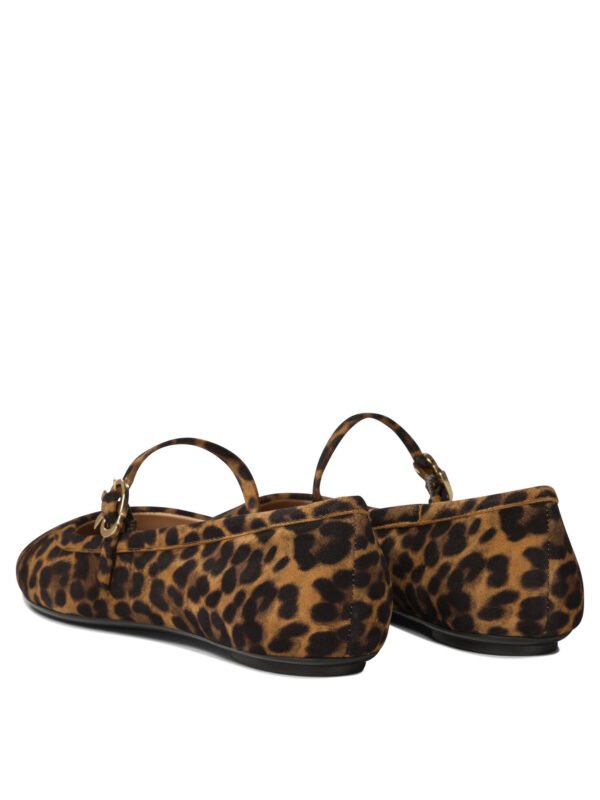 "Gianvito Rossi" ballerines femme marron imprimé léopard Carla en daim – Image 4