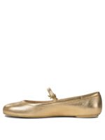 "Gianvito Rossi" ballerines Carla en cuir doré pour femme – Image 3