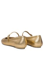 "Gianvito Rossi" ballerines Carla en cuir doré pour femme – Image 4