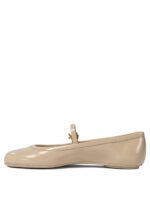 "Gianvito Rossi" ballerines Carla en cuir beige pour femme – Image 3