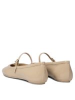 "Gianvito Rossi" ballerines Carla en cuir beige pour femme – Image 4