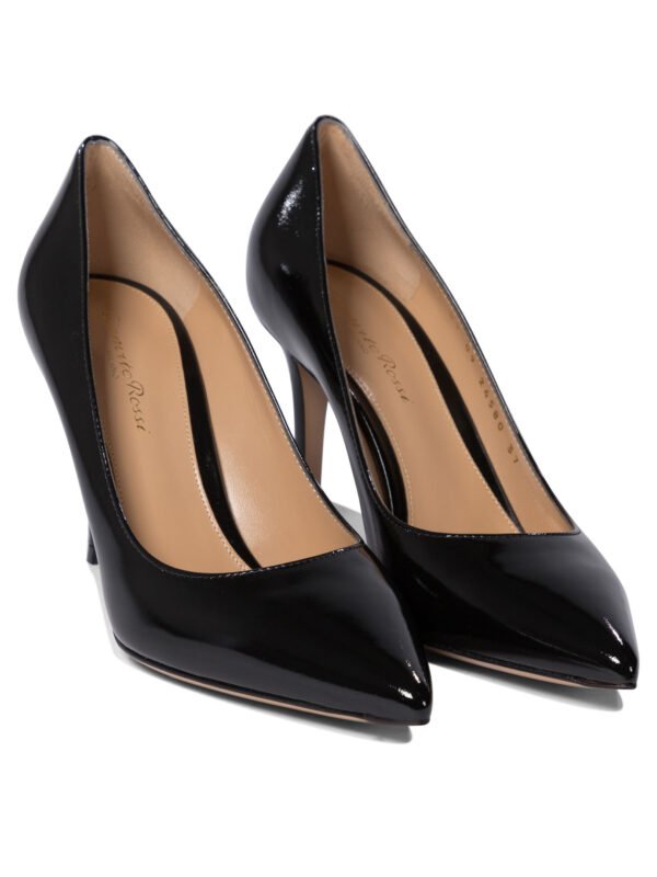 "Gianvito Rossi" escarpins Gianvito 85 en cuir verni noir pour femme – Image 2