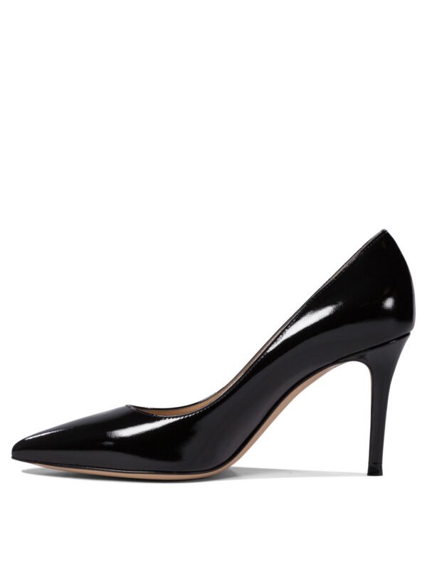 "Gianvito Rossi" escarpins Gianvito 85 en cuir verni noir pour femme – Image 3