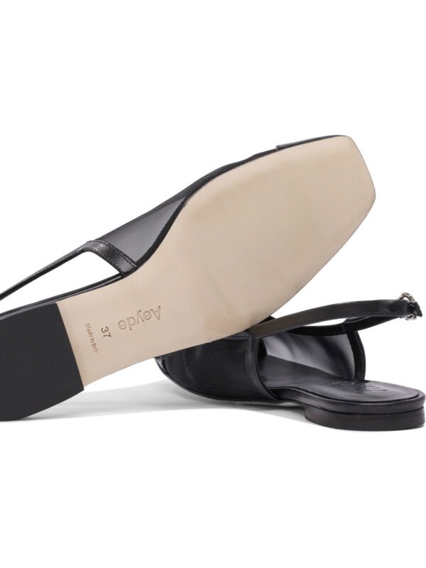 "Aeyde" slingbacks Geraldine noires en cuir nappa pour femme – Image 5