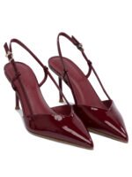 "Sergio Levantesi" Chaussures à talons bordeaux en cuir pour femme – Image 2