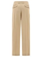 "Golden Goose" Pantalon femme beige en laine vierge coupe ample taille haute – Image 2