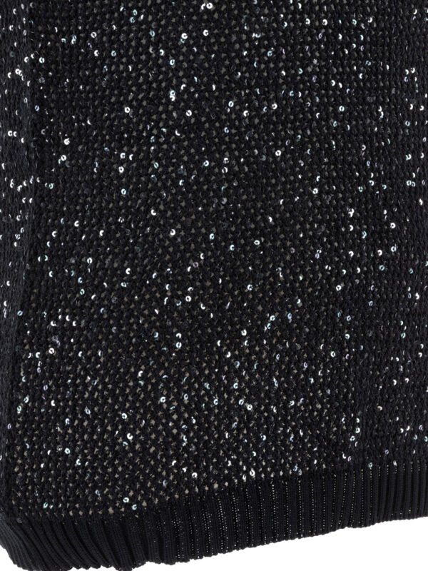 "Golden Goose" top femme noir sequins polyamide – Image 4