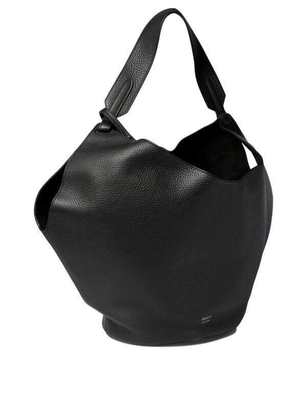 "Khaite" sac cabas Lotus noir en cuir pour femme - Image 2