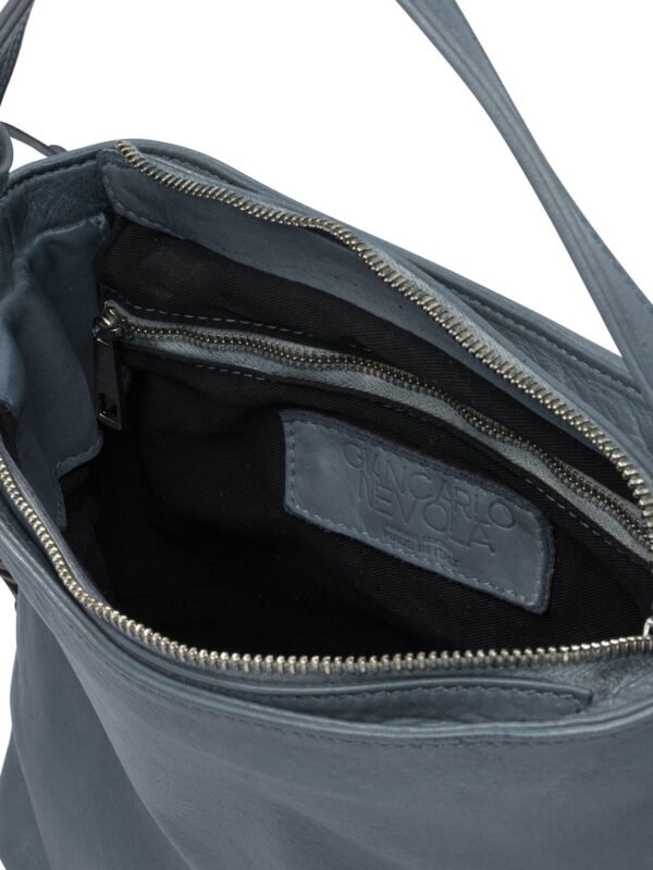 "Giancarlo Nevola" Sac à main femme bleu en cuir – Image 5
