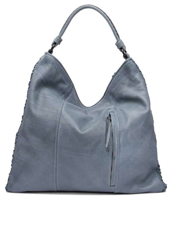 "Reptile's House" sac épaule femme bleu cuir – Image 3