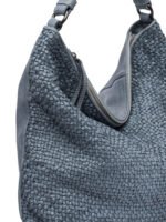 "Reptile's House" sac épaule femme bleu cuir – Image 4