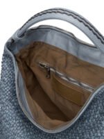 "Reptile's House" sac épaule femme bleu cuir – Image 5