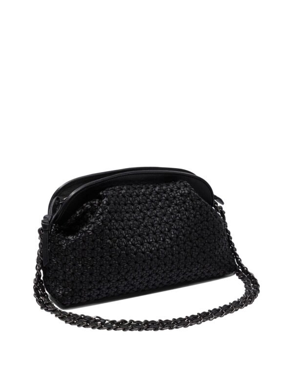 "Reptile's House" sac bandoulière noir en cuir de veau pour femme - Image 2