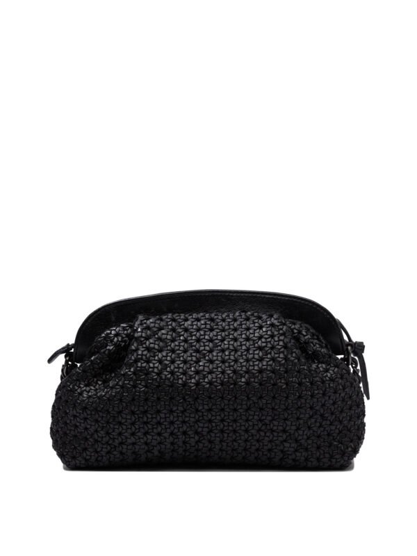 "Reptile's House" sac bandoulière noir en cuir de veau pour femme - Image 3