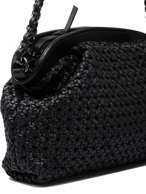 "Reptile's House" sac bandoulière noir en cuir de veau pour femme - Image 4
