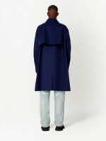 "Ami Paris" Manteau homme bleu en coton coupe standard – Image 3